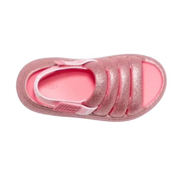 UGG Sport Yeah Pink Glitter Sandals - Picture 3 of 11